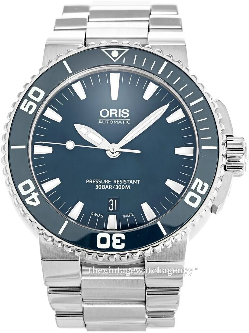 Oris Aquis Date 01 733 7653 4155-07 8 26 01PEB 43mm Stainless steel Blue