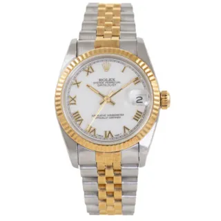 Rolex Datejust 31 68273 Yellow gold and Stainless steel White