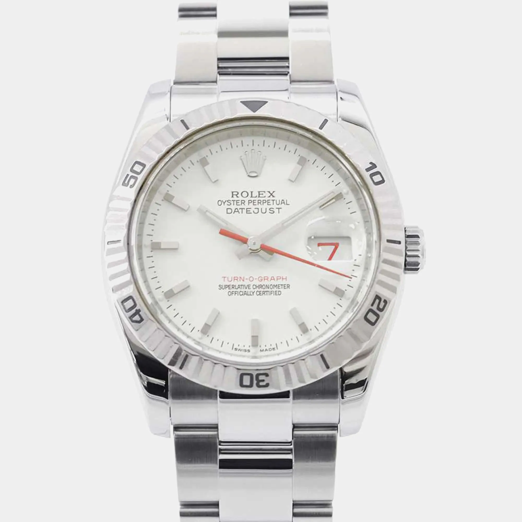 Rolex Datejust Turn-O-Graph 116264 36mm White gold and Stainless steel and 18k white gold