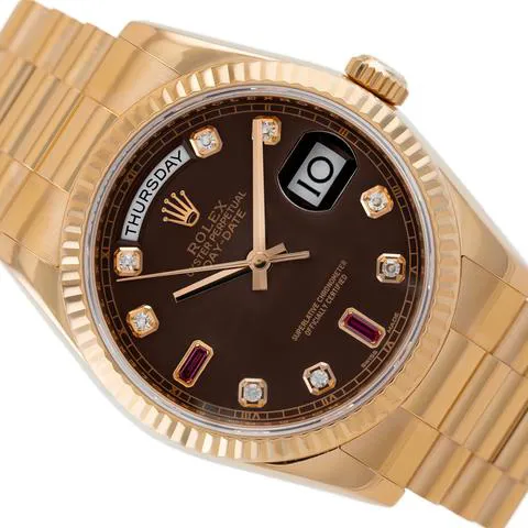 Rolex Day-Date 36 118235 36mm Rose gold Brown