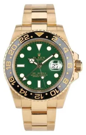 Rolex GMT-Master II 116718LN 40mm Yellow gold Green