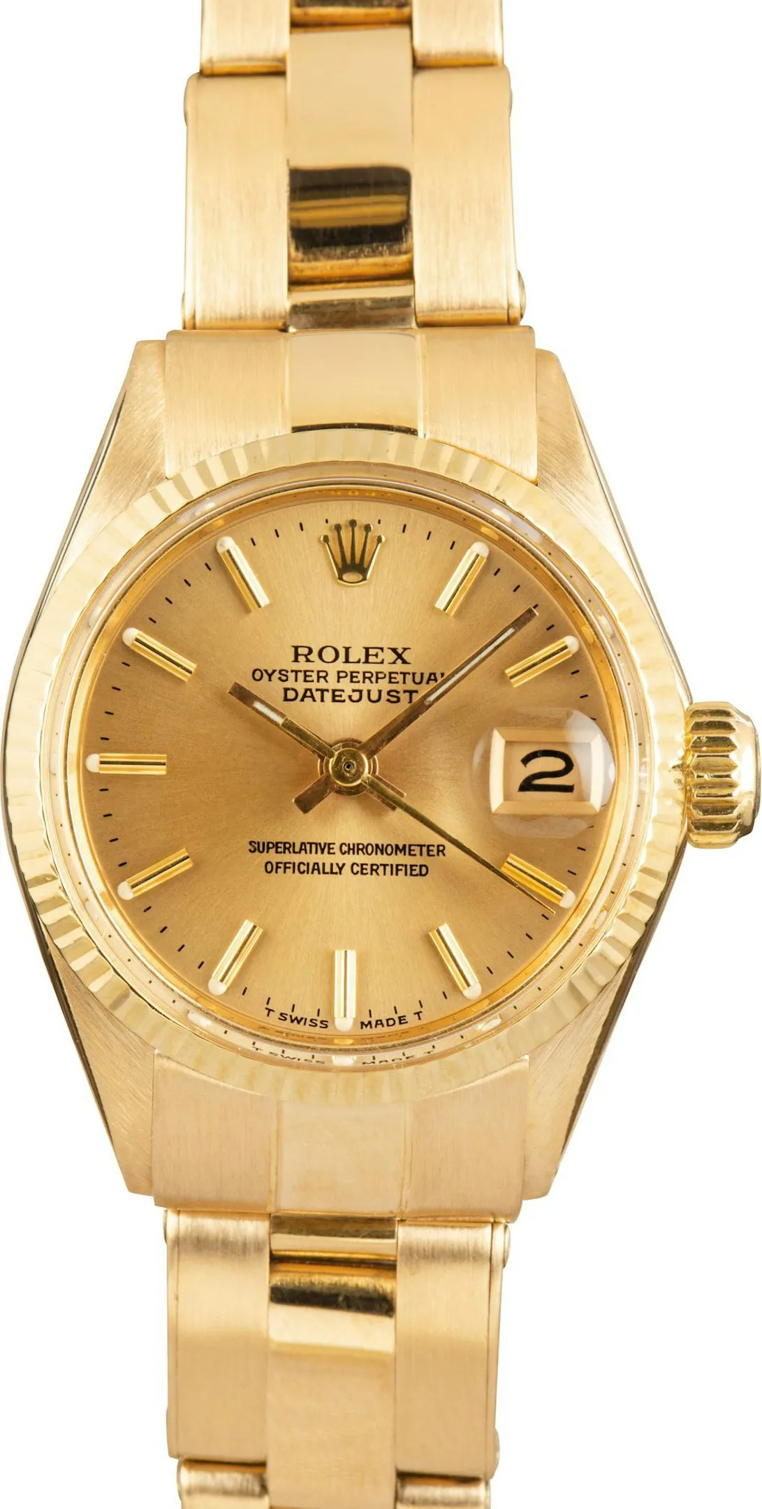 Rolex Lady-Datejust 6520 26mm Yellow gold Champagne