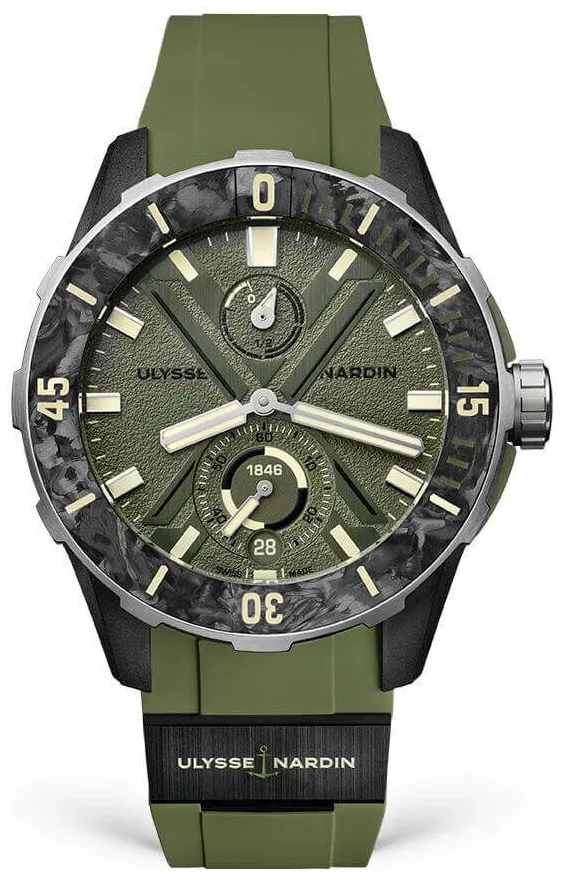 Ulysse Nardin Diver 1183-170-8A/3A 44mm Recycled composite Green