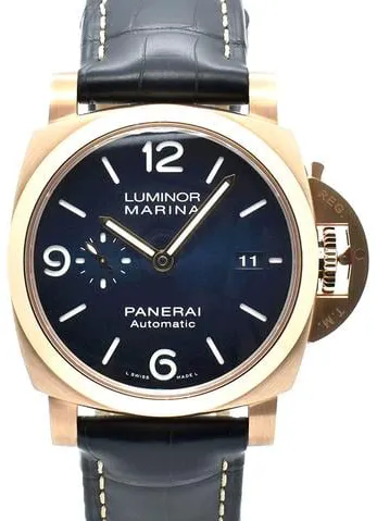 Panerai Luminor Marina PAM 01112 44mm Rose gold Blue