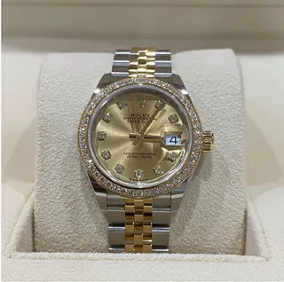 Rolex Lady-Datejust 279383RBR Yellow gold and Stainless steel Champagne