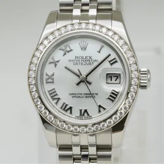 Rolex Lady-Datejust 179384NR 33mm Stainless steel Blanc