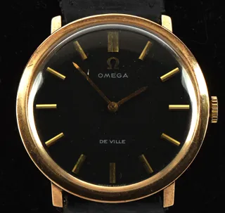 Omega De Ville 9ct Gold Black