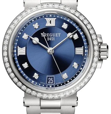 Breguet Marine 9518ST/YD/S80/D001 34mm Stainless steel Blue