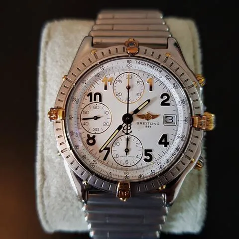 Breitling Chronomat B13050.1 39mm Yellow gold and Stainless steel White