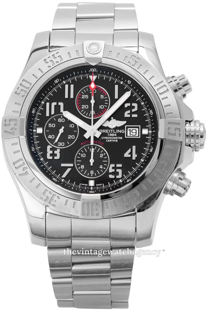 Breitling Super Avenger II A1337111/BC28/168A 48mm Stainless steel Black