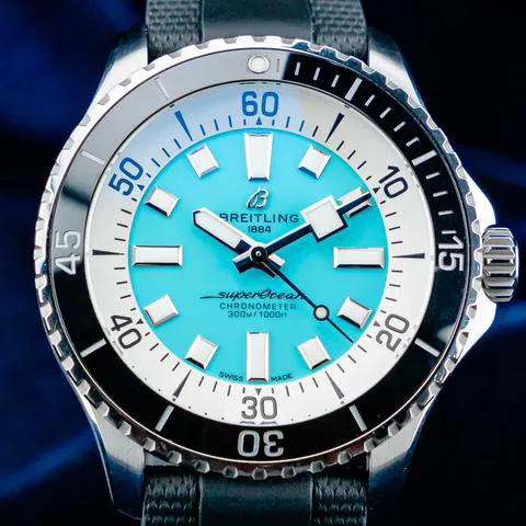 Breitling Superocean A17376211L2S1 44mm Stainless steel Turquoise