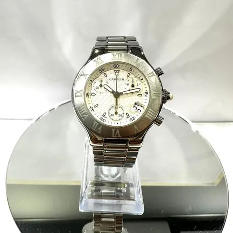 Cartier 21 Chronoscaph 2424 38mm Stainless steel White