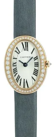 Cartier Baignoire wb520028 25.5mm Rose gold Silver