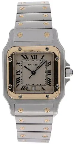 Cartier Santos Galbée 187901 29mm Yellow gold and Stainless steel White