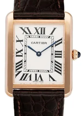 Cartier Tank Solo W5200025 28mm Rose gold Silver