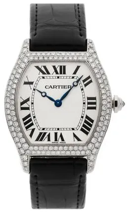 Cartier Tortue WA503851 34mm White gold Silver