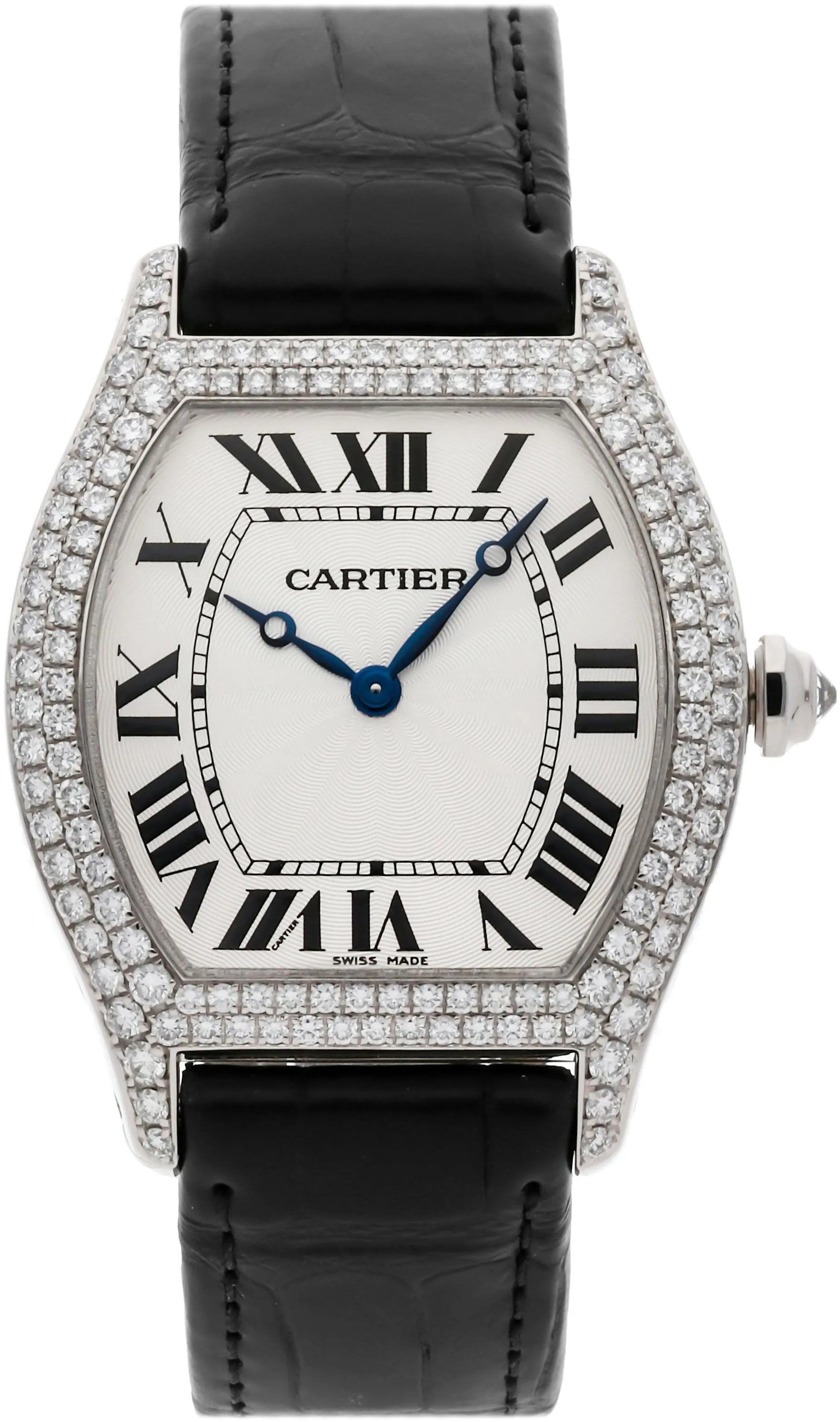 Cartier Tortue WA503851 34mm White gold Silver