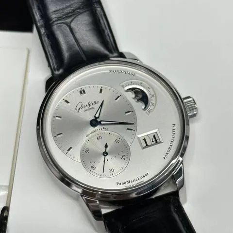 Glashütte PanoMaticLunar 1-90-02-42-32-61 40mm Stainless steel Silver