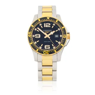 Longines HydroConquest L36403 Stainless steel and Gold-plated Black