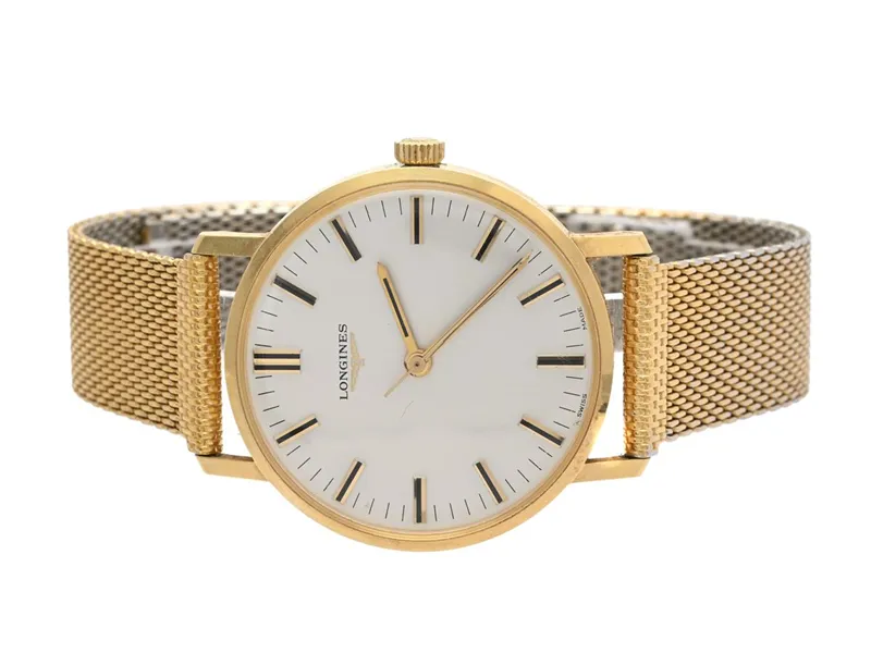 Longines 34mm 18k yellow gold