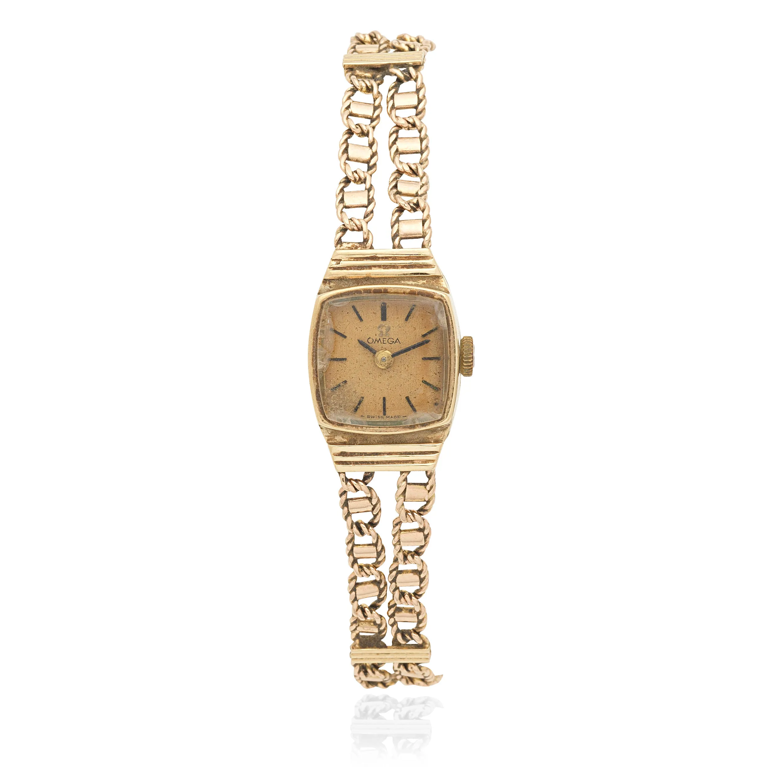 Omega 15mm 9ct Yellow gold Champagne