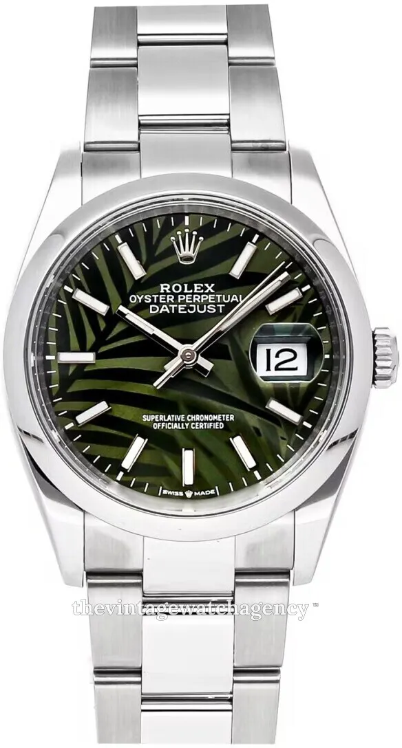 Rolex Datejust 36 126200-0020 36mm Oystersteel Green and Artistic dial