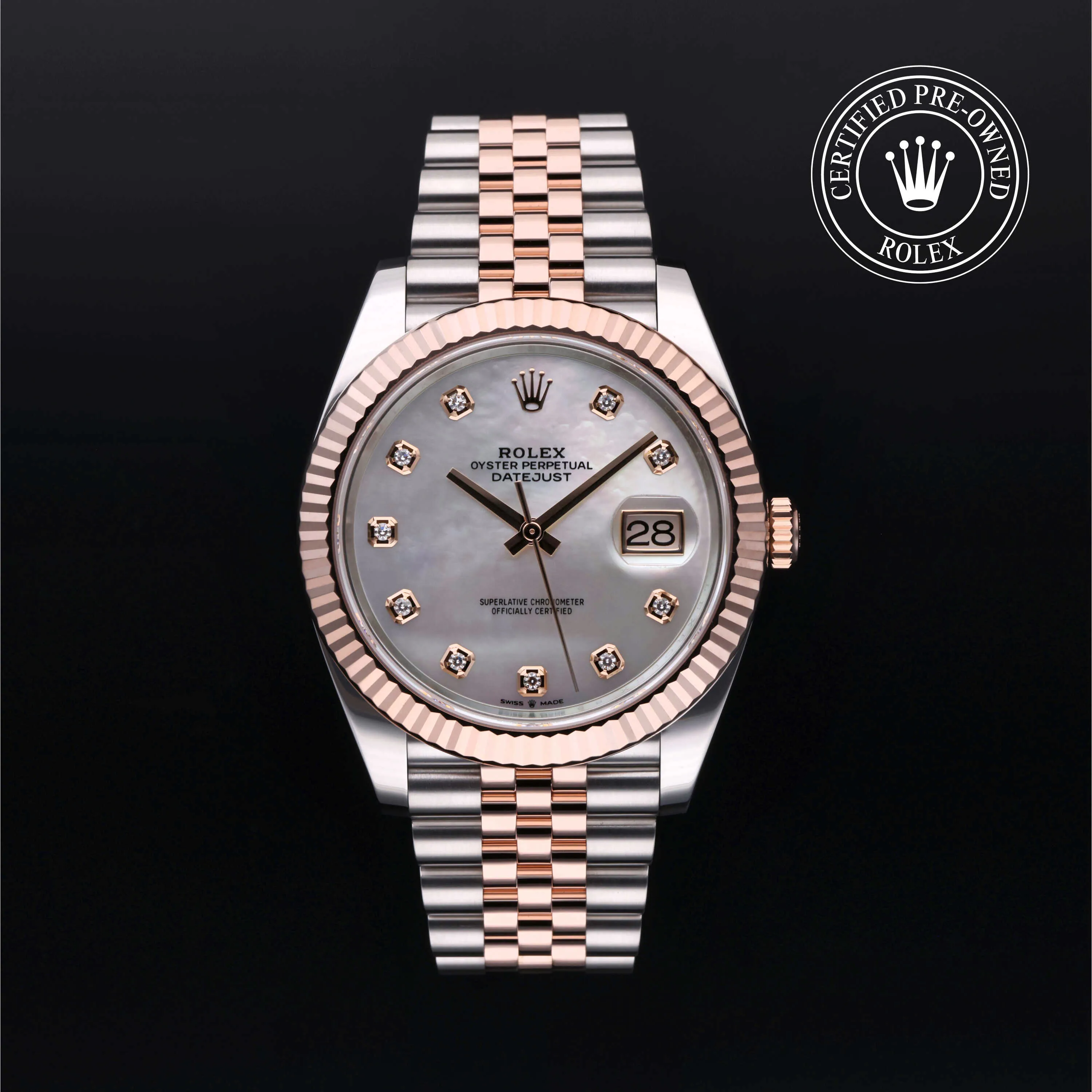 Rolex Datejust 41 126331-0014 41mm Rose gold White