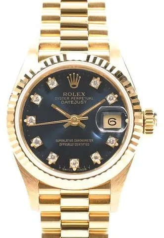 Rolex Datejust 69178G 26mm Yellow gold Blue