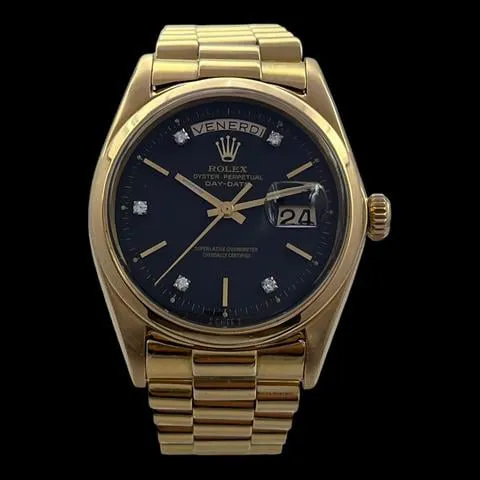 Rolex Day-Date 36 1802 36mm Yellow gold Black