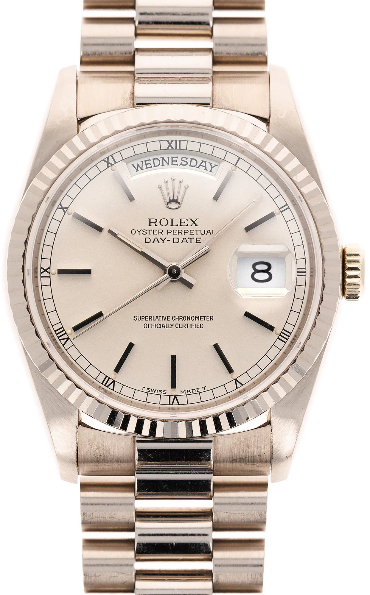 Rolex Day-Date 36 18239 36mm White gold Silver