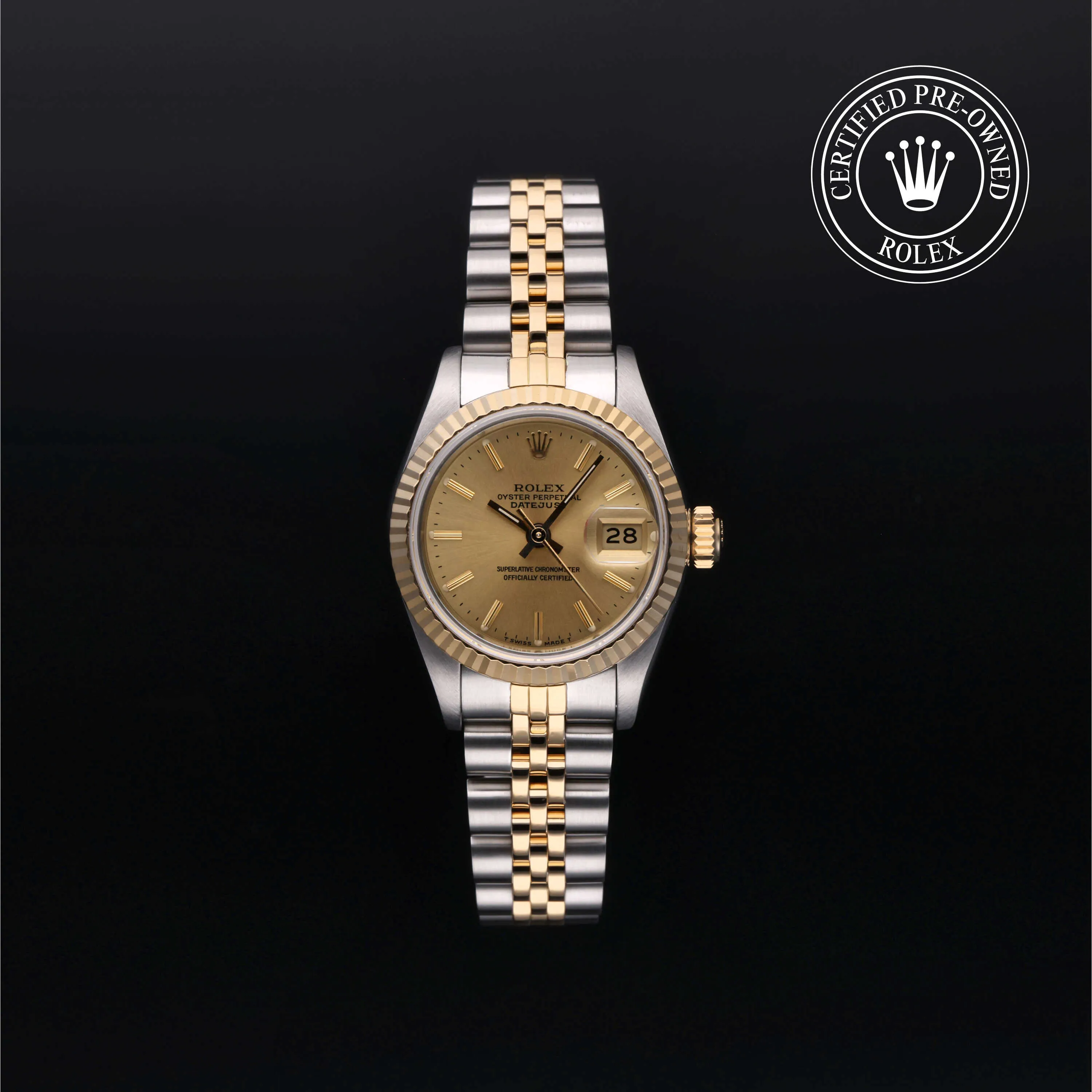 Rolex Lady-Datejust 69173 26mm Yellow gold Champagne