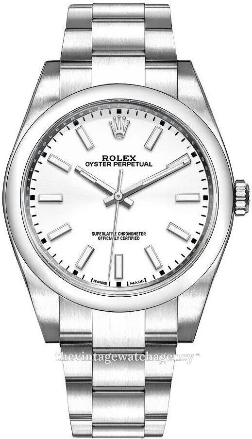 Rolex Oyster Perpetual 114300-0004 39mm Stainless steel White