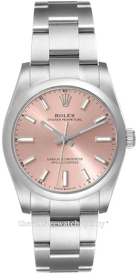 Rolex Oyster Perpetual 124200-0004 34mm Oystersteel Pink