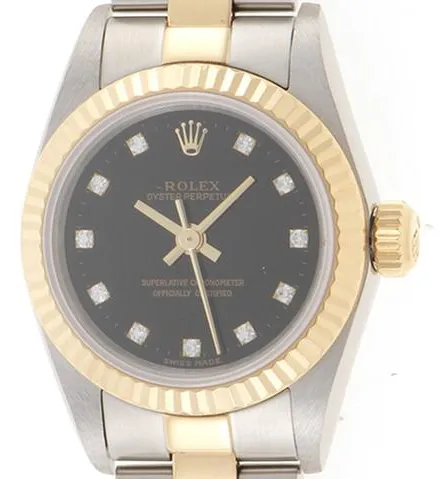 Rolex Oyster Perpetual 67193G 24mm Stainless steel Black