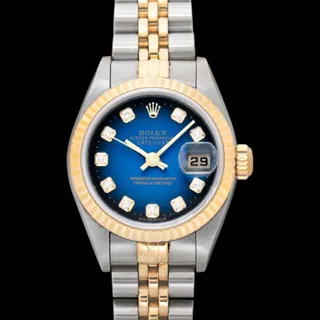 Rolex Oyster Perpetual Lady Date 79173G Blue Yellow gold Blue