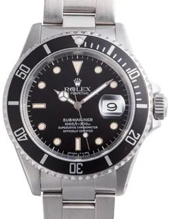 Rolex Submariner 16610 Stainless steel Luminova, Noir, Tritium