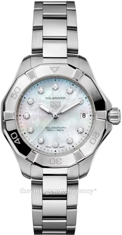 TAG Heuer Aquaracer WBP1313.BA0005 34mm Stainless steel White