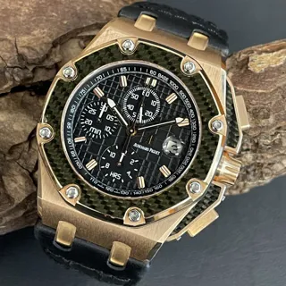 Audemars Piguet Royal Oak Offshore Juan Pablo Montoya 26030RO.OO.D001IN.01 Carbon fiber and Rose gold Black