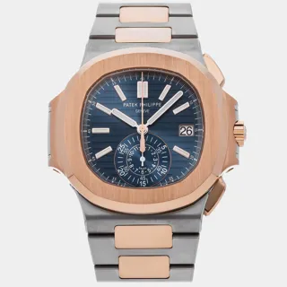 Patek Philippe Nautilus 5980/1AR-001 Rose gold and Stainless steel Blue