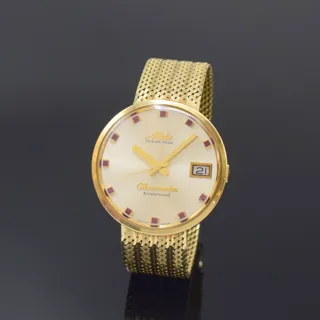 Mido Ocean Star 5067 18k yellow gold Silver