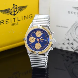 Breitling Chronomat C13048 Yellow gold and Stainless steel Blue