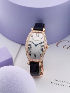 Cartier Tonneau 2791 18K pink gold Silver