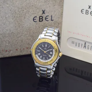 Ebel Voyager 1124913 Yellow gold and Stainless steel Black