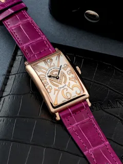 Franck Muller 952 QZ CD IR 18K pink gold Silver