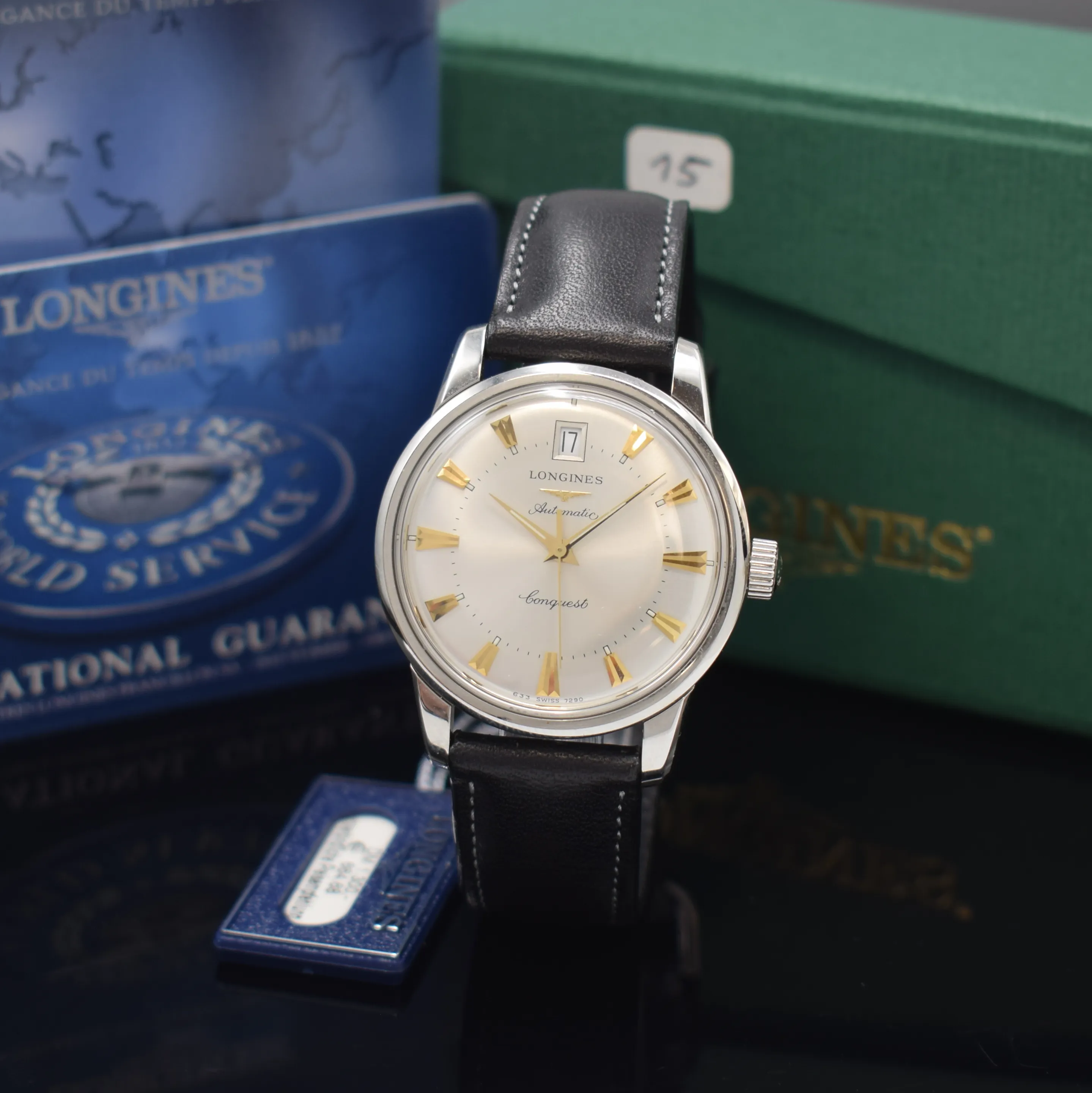 Longines L4.213.6 Yellow gold Silver Japan | Dealer | EveryWatch