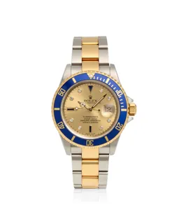 Rolex Submariner 16613 T 18k Gold and Stainless steel Champagne