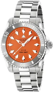 Gucci Dive YA136355 Stainless steel Orange