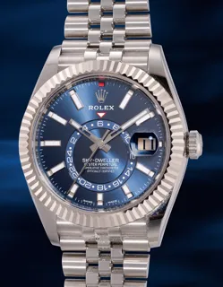 Rolex Sky-Dweller 326934 White gold and Stainless steel Blue