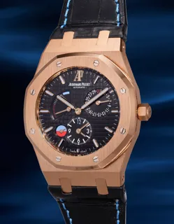 Audemars Piguet Royal Oak Dual Time 26122OR.OO.D002CR.01 18K pink gold Black