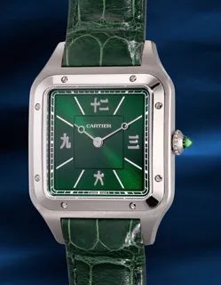 Cartier Santos Dumont L "Les Flaneurs" WSSA0066 Stainless steel Green